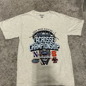 Gray NCAA Lacrosse Championship T-Shirt 2024 size S
